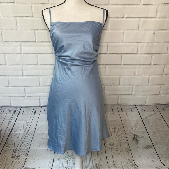 Danielle Bernstein Satin Ruched Slip Dress size 4 - Picture 2 of 8